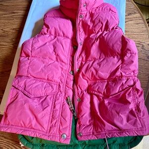 Fuchsia Down Jcrew Vest